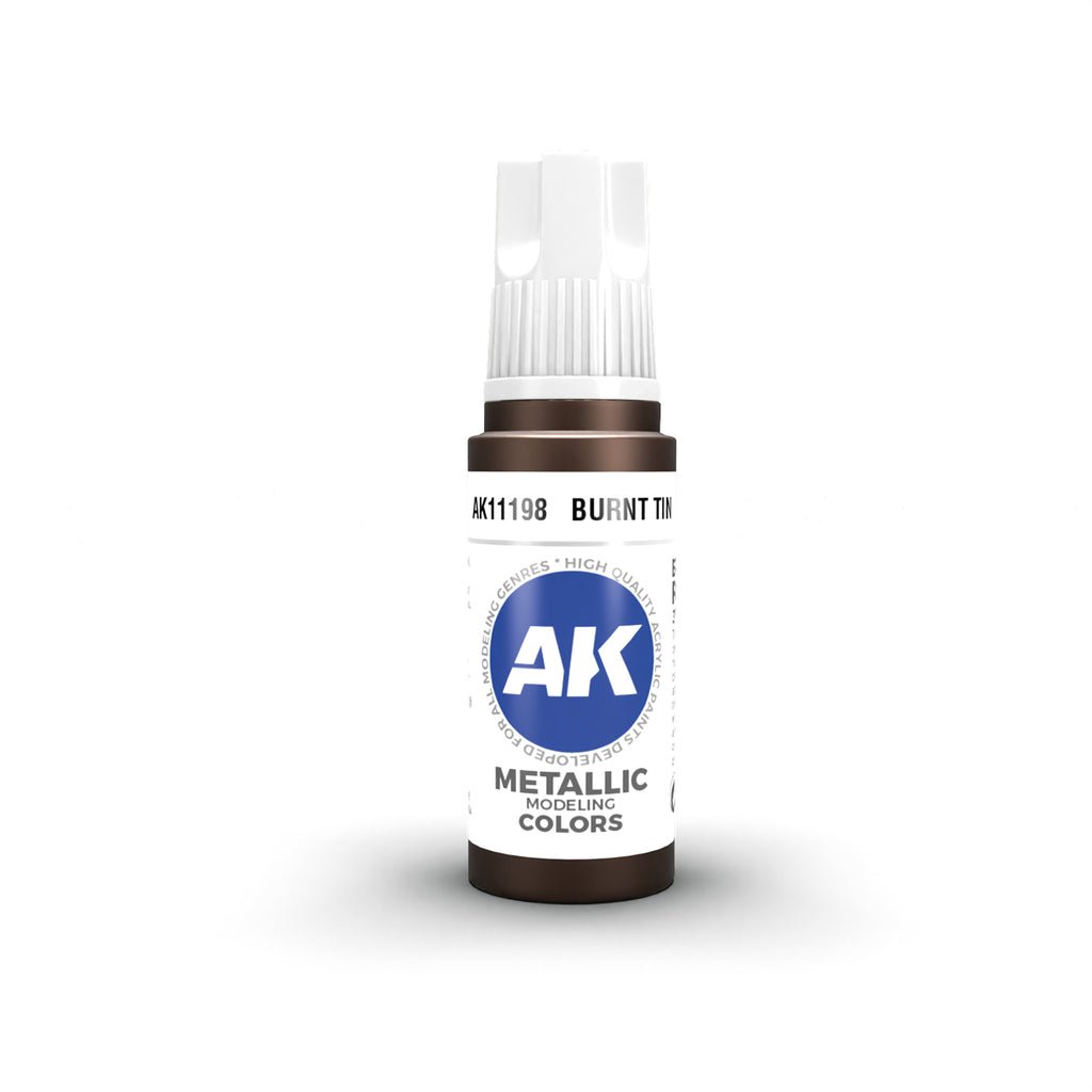 AK Interactive - AK11198 - 3Gen Acrylics - Burnt Tin 17ml