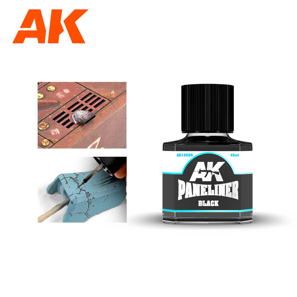 AK Interactive - AK12020 - Weathering - Black Paneliner Enamel 40ml