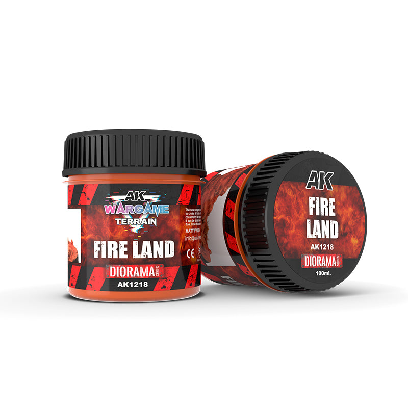 AK Interactive - AK1218 - Dioramas - Wargame Terrains - Fire Land 100ml