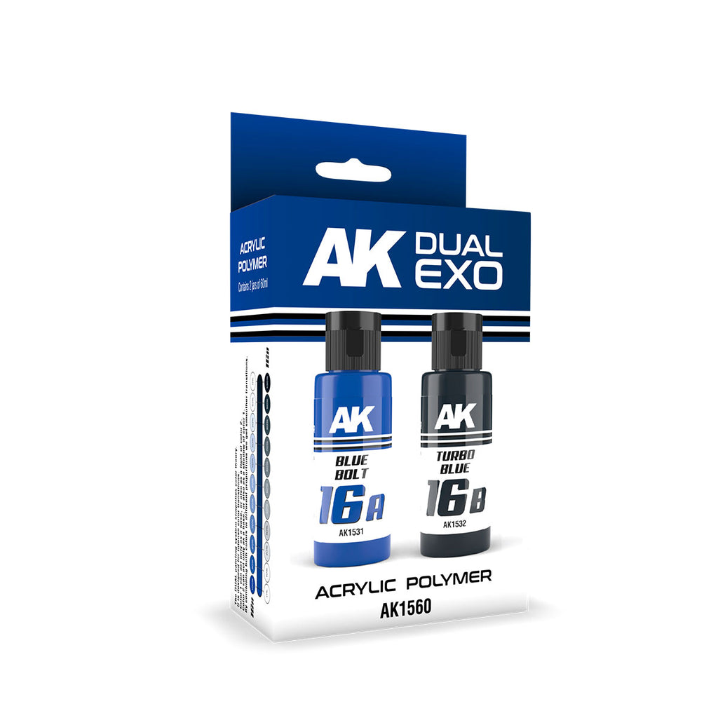 AK Interactive - AK1560 - Blue Bolt & Turbo Blue Dual Exo Set - 2 x 60ml
