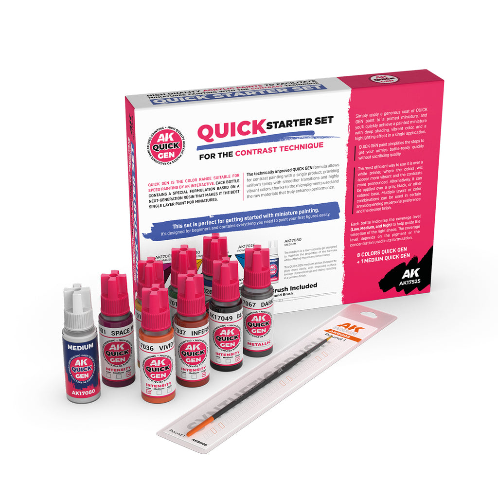 AK Interactive - AK17525 - Quick Gen Paints: Quick Starter (Quick Gen Set)