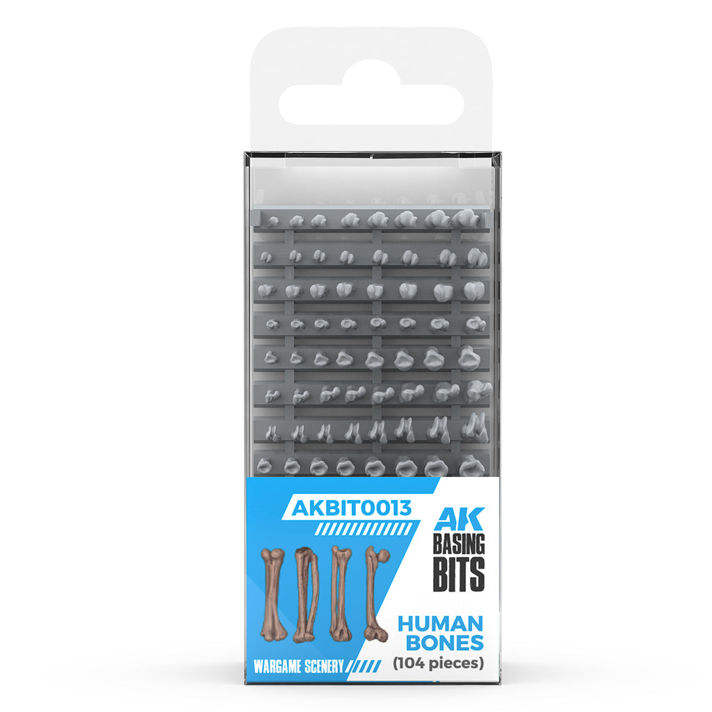 AK Basing Bits - Human Bones (120 Pieces)