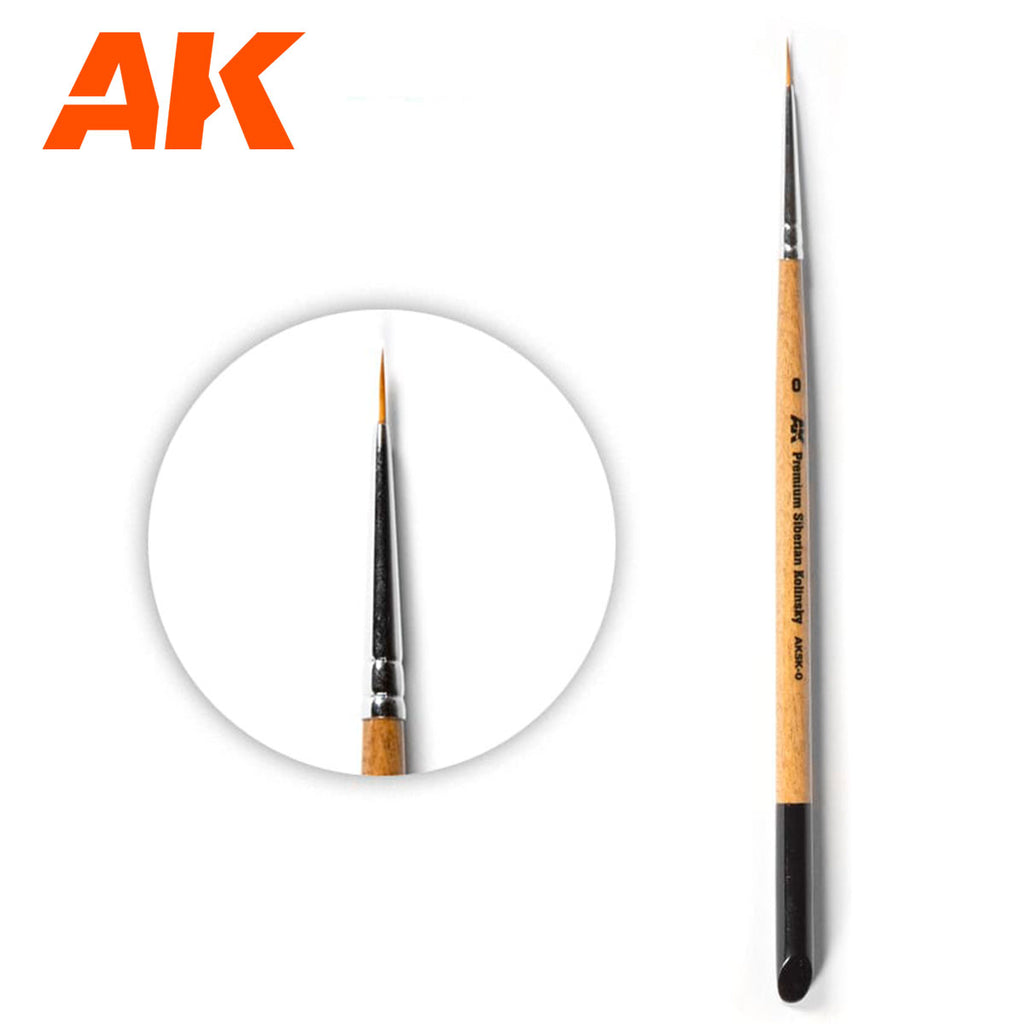 AK Interactive Premium Siberian Kolinsky Brush 0 - AKSK-0