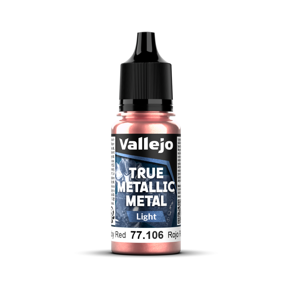 Vallejo - 77.106 - True Metallic Metal: Light - Ruby Red 18 ml