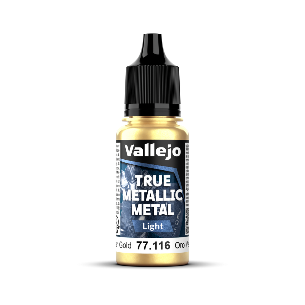 Vallejo - 77.116 - True Metallic Metal: Light - Greenish Gold 18 ml