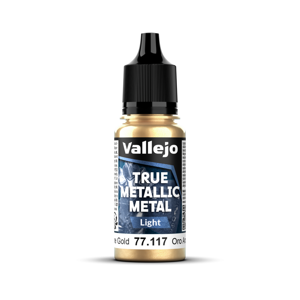 Vallejo - 77.117 - True Metallic Metal: Light - Arcane Gold 18 ml