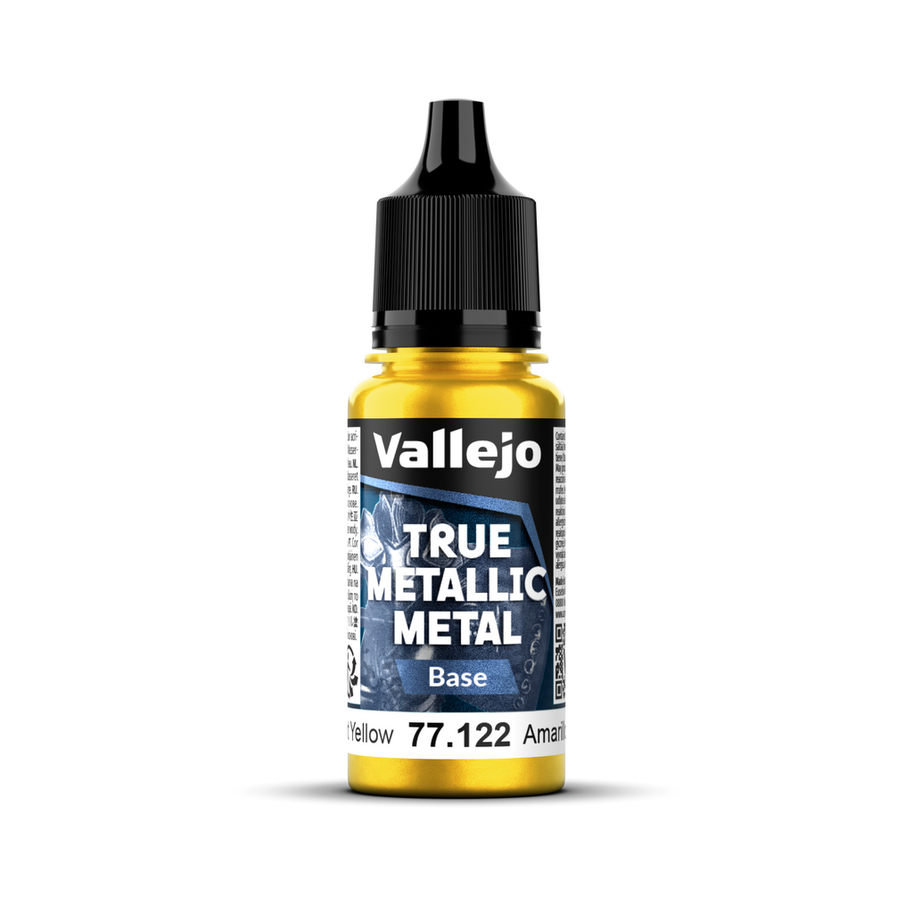 Vallejo - 77.122 - True Metallic Metal: Base - Radiant Yellow 18 ml