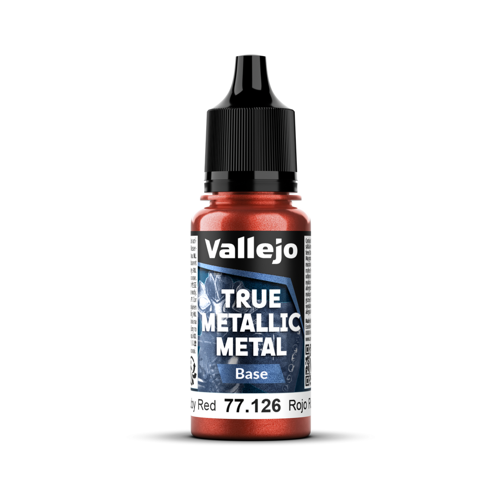 Vallejo - 77.126 - True Metallic Metal: Base - Ruby Red 18 ml