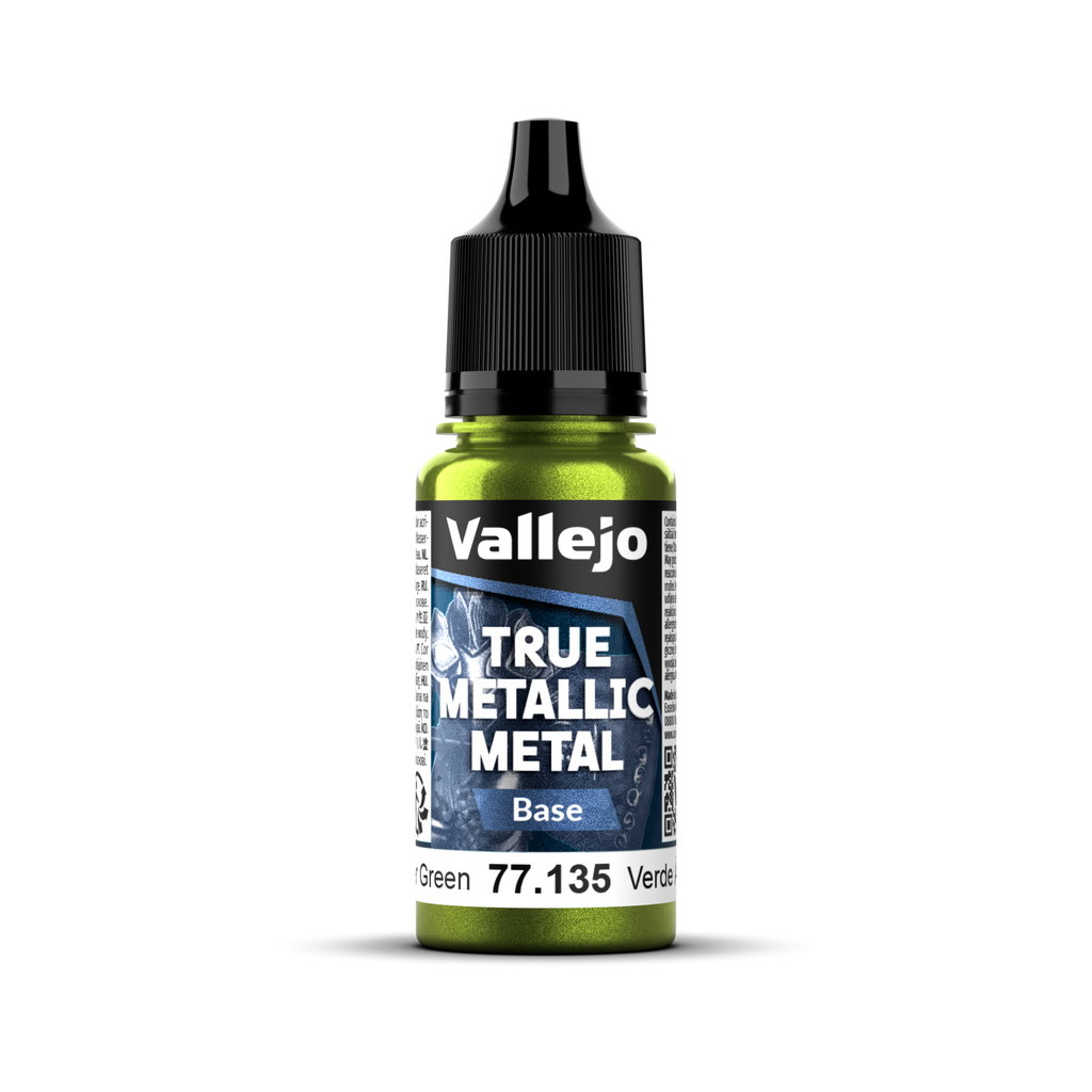 Vallejo - 77.135 - True Metallic Metal: Base - Amber Green 18 ml