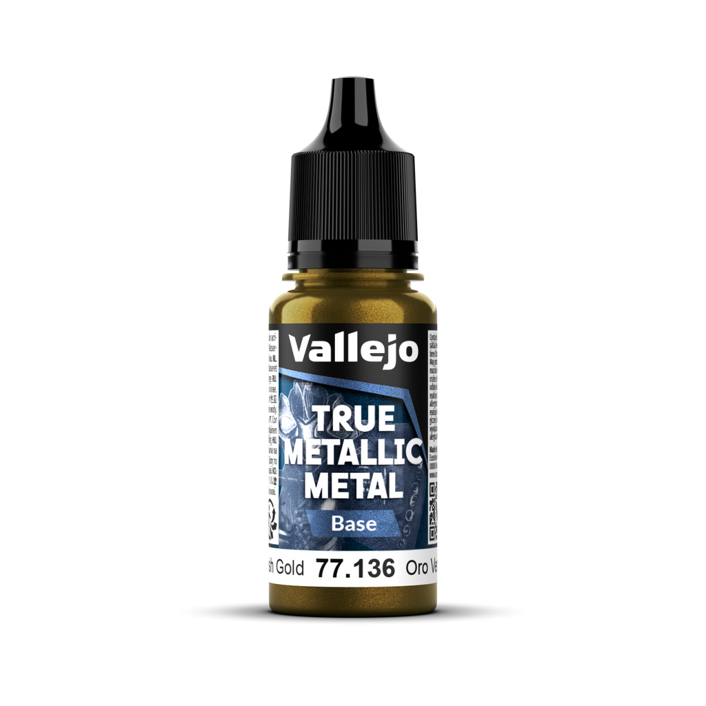 Vallejo - 77.136 - True Metallic Metal: Base - Greenish Gold 18 ml
