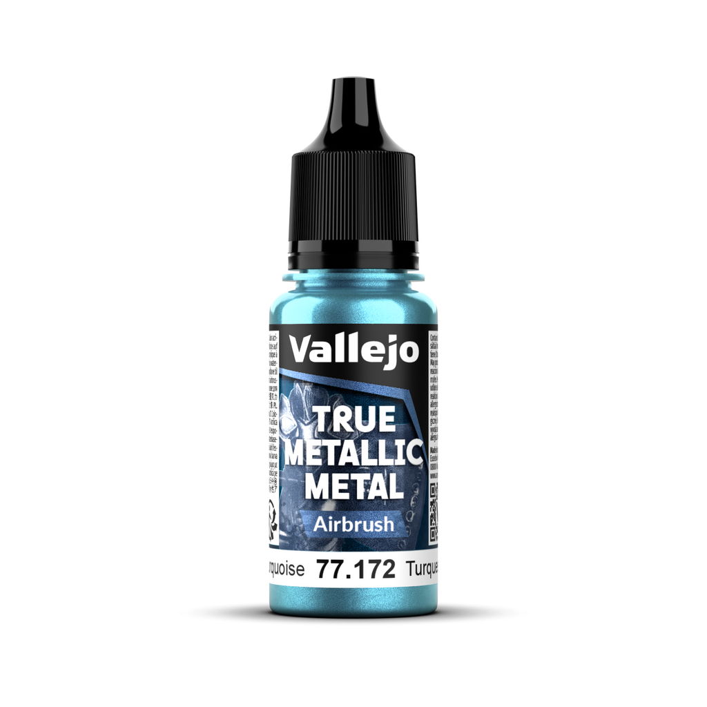 Vallejo - 77.172 - True Metallic Metal: Airbrush - Hydra Turquoise 18 ml