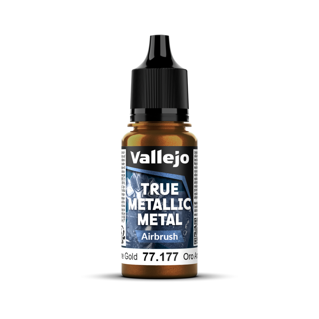 Vallejo - 77.177 - True Metallic Metal: Airbrush - Arcane Gold 18 ml