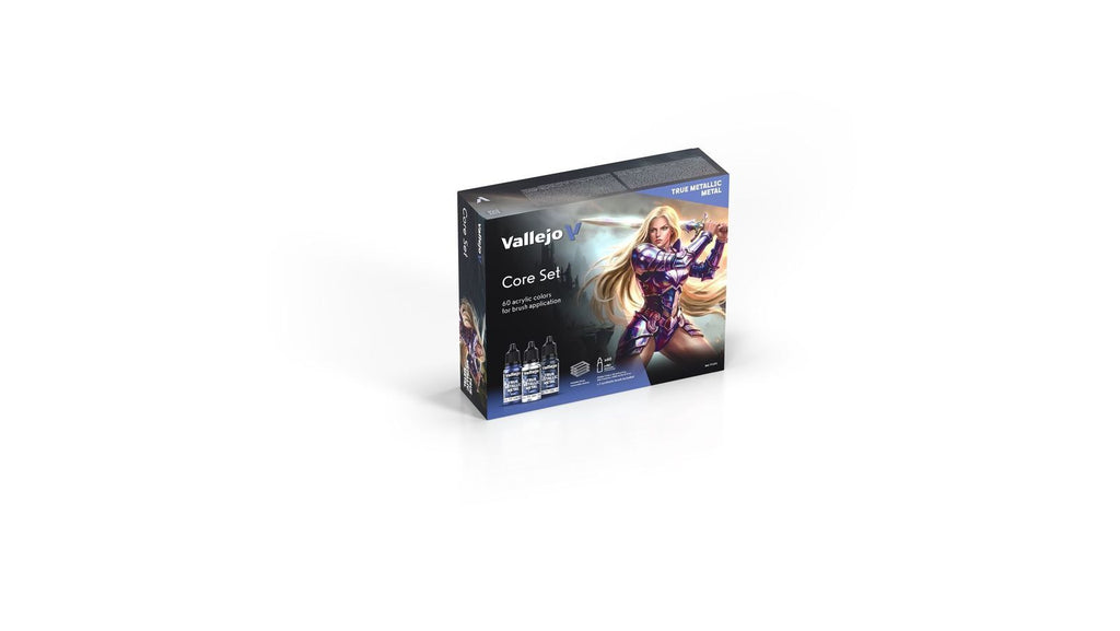 Vallejo - 77.273 - True Metallic Metal Core Set - 60 Colour Paint Set