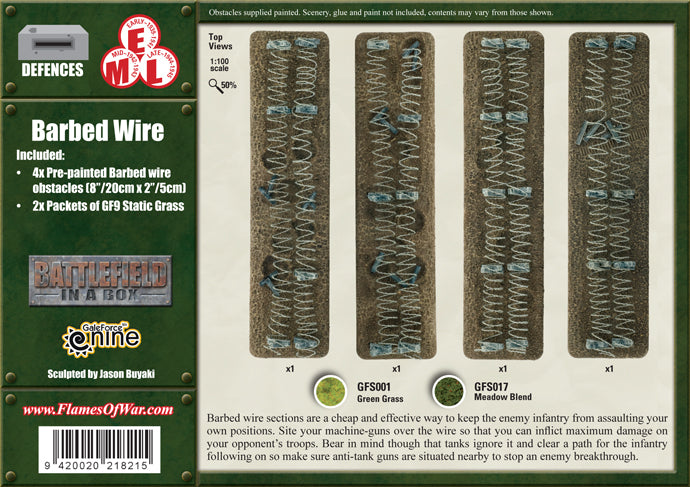 Battlefield in a Box - Defences: Barbed Wire Obstacles (x4) - BB132