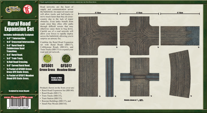 Battlefield in a Box - BB140 - Rural Road Expansion Set