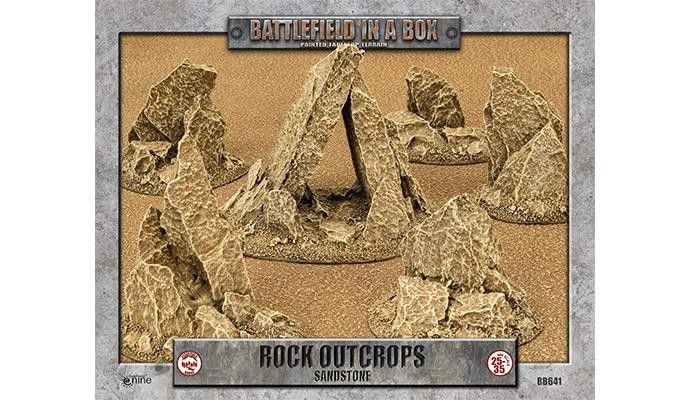 Battlefield in a Box - BB641 - Rock Outcrops - Sandstone