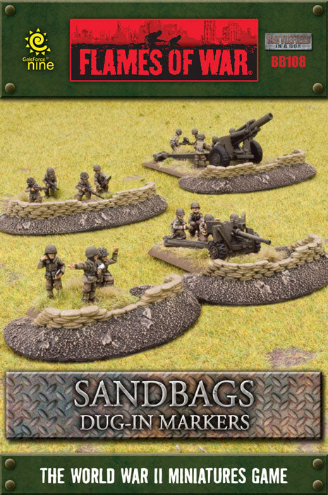 Battlefield in a Box - Defences: Sandbags - Dug In Markers (x4) - BB108
