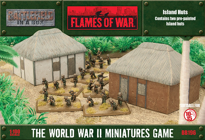Flames of War - BB196 -  Battlefield in a Box: Island Huts (x2)