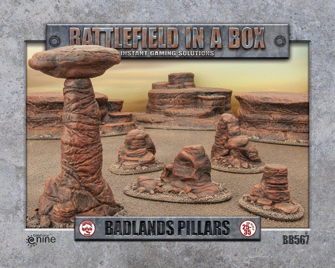 Battlefield in a Box - Badlands Pillars - Mars (x5) - 30mm