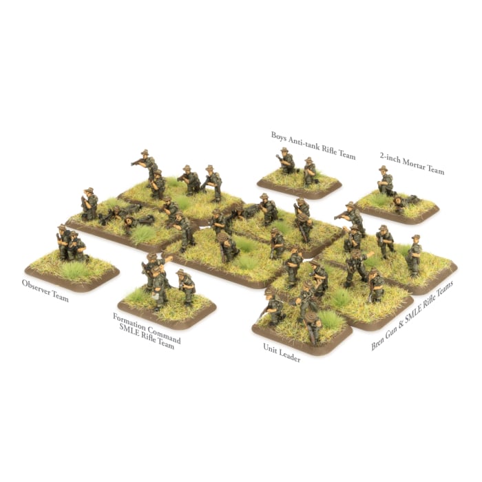 Flames of War - BR822 - British: Rifle Platoon (Far East) (x36 figures)