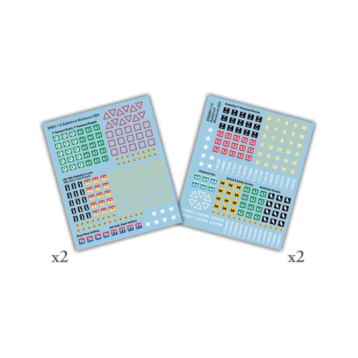 Flames of War: British Far East & Commonwealth Decals (x4) - BFBR947