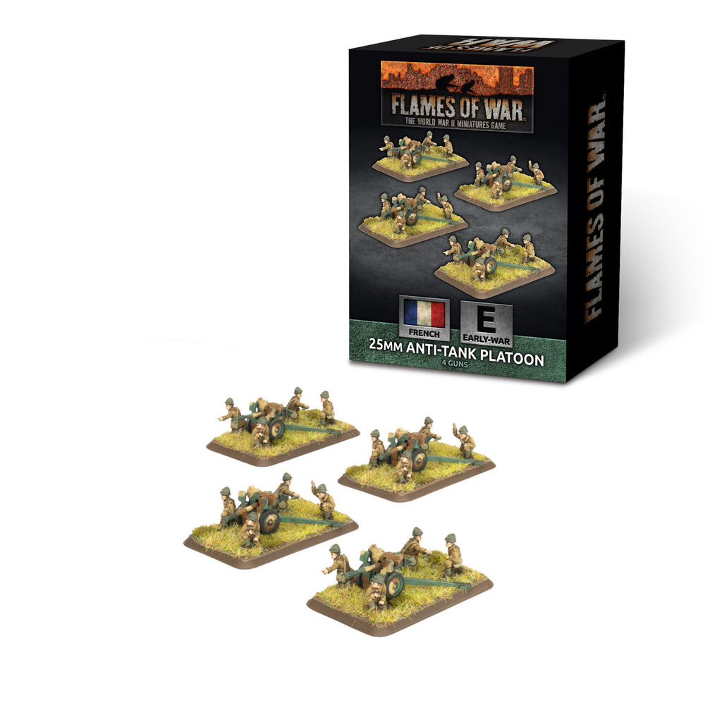 Flames of War - FRX14 - French: Hotchkiss 25mm Anti-tank Platoon (x4 guns)