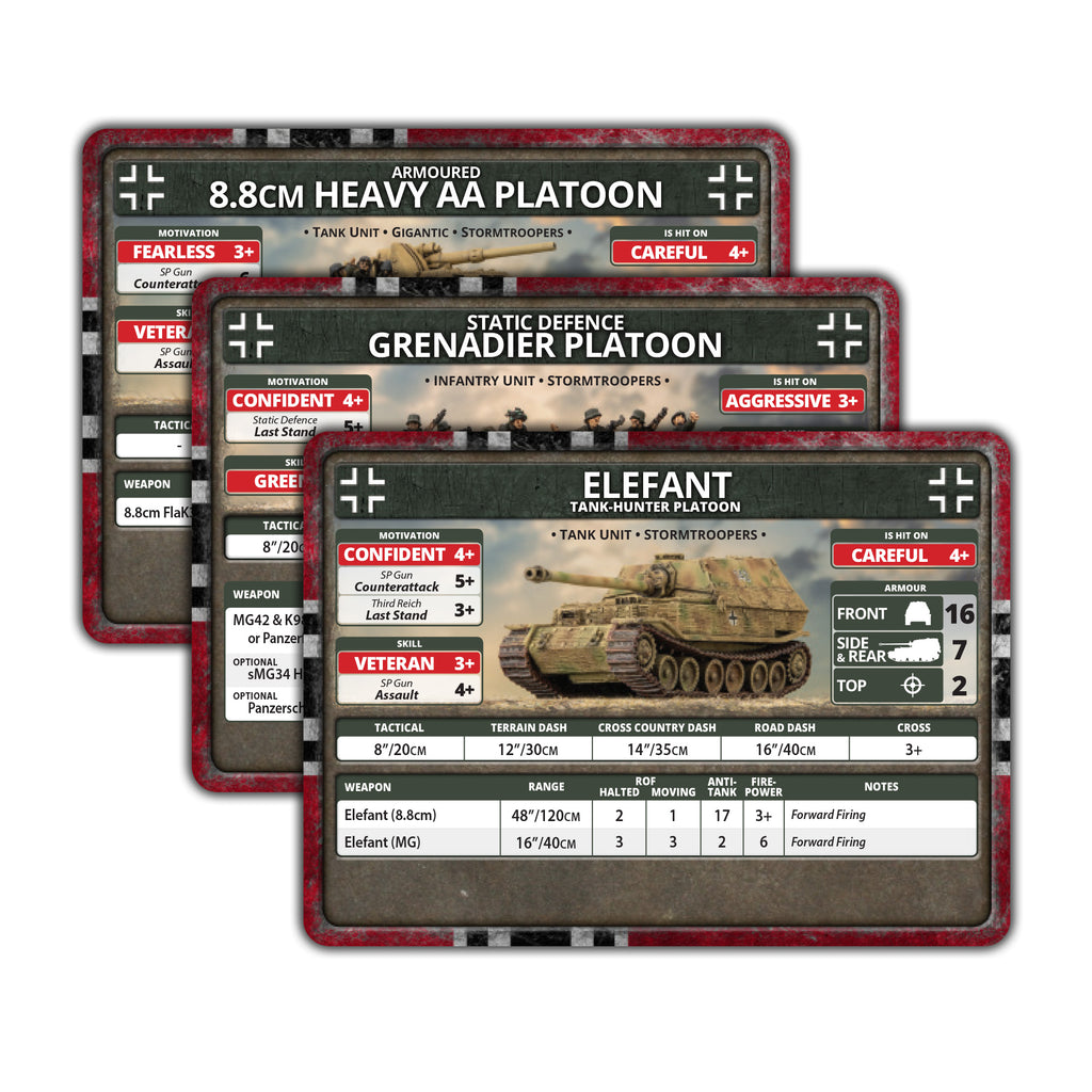 Flames of War: German: Liberation of Italy German Unit Cards (x89 Cards) - FW278GU
