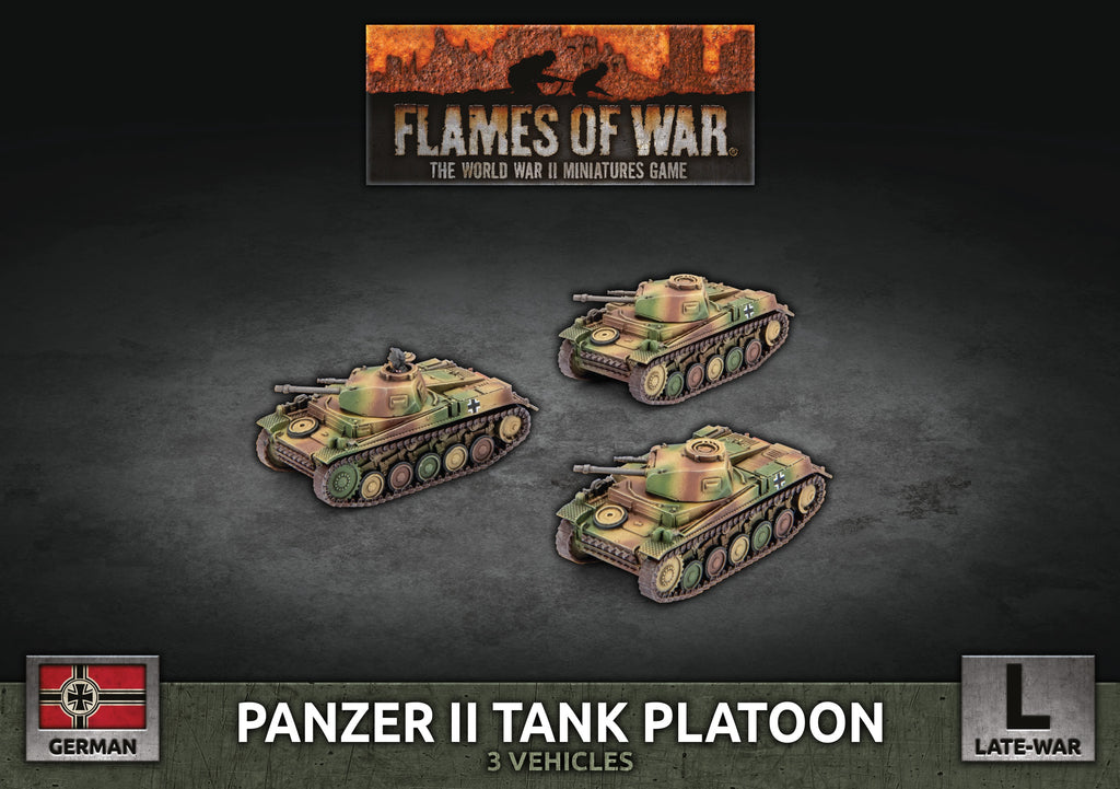 Flames of War - GBX183 - German: Panzer II Tank Platoon (x3 Plastic)
