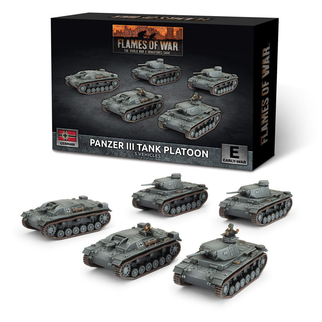 Flames of War - GBX199 - Panzer III/StuG III A Platoon (x5 Plastic)