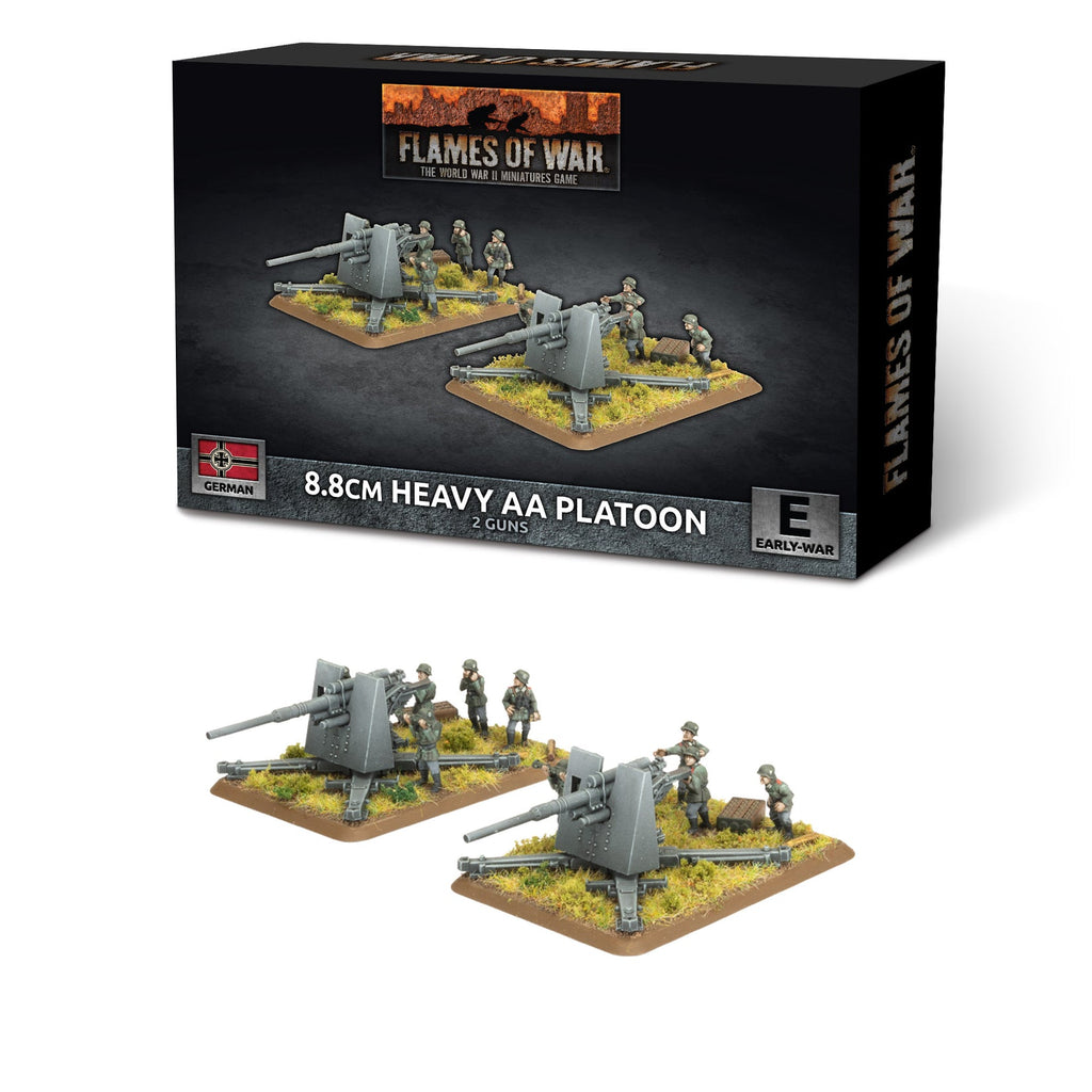 Team Yankee WWIII - GBX206 - German: 8.8cm Heavy AA Platoon (Early) (x2 guns Plastic)