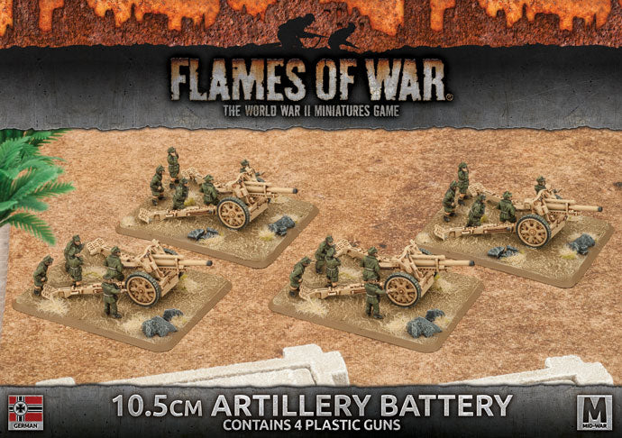 Flames of War: Germans: 10.5cm Artillery Battery (Plastic) - GBX91