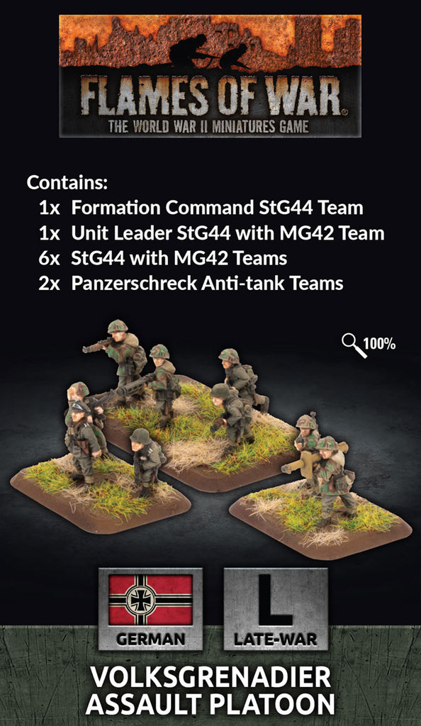 Flames of War - BFGE846 - German: Volksgrenadier Assualt Platoon (34x Figs)