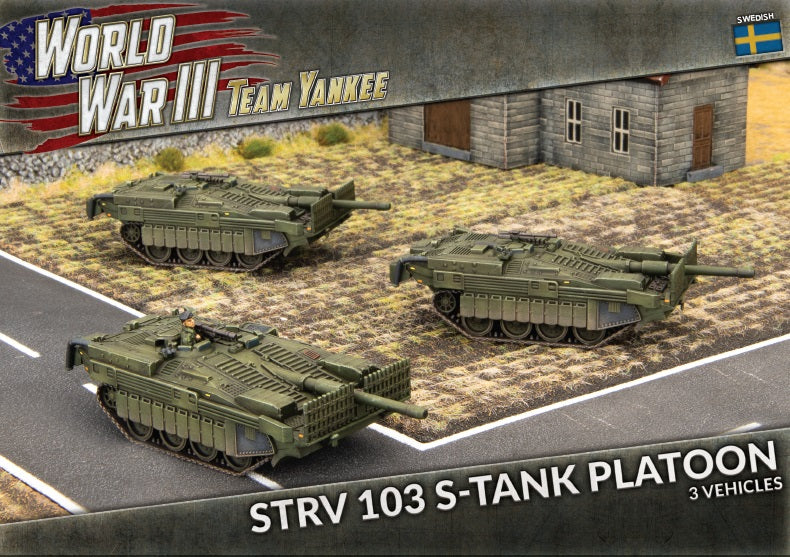 Team Yankee WWIII: Sweden - Strv 103 S-tank Platoon (x3 Plastic) - TSWBX01