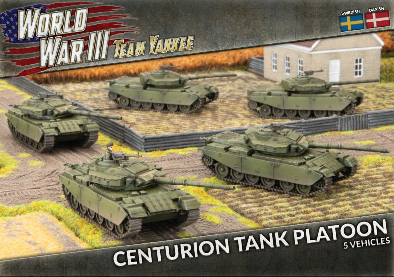 Team Yankee WWIII: Sweden - Centurion Tank Platoon (x5 Plastic) - TSWBX02