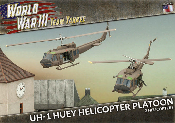 Team Yankee WWIII - American: UH-1 Huey Transport Helicopter Platoon (Plastic)
