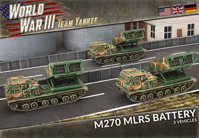 Team Yankee WWIII: USA - M270 MLRS Rocket Launcher Battery (x3 Plastic) - TUBX25