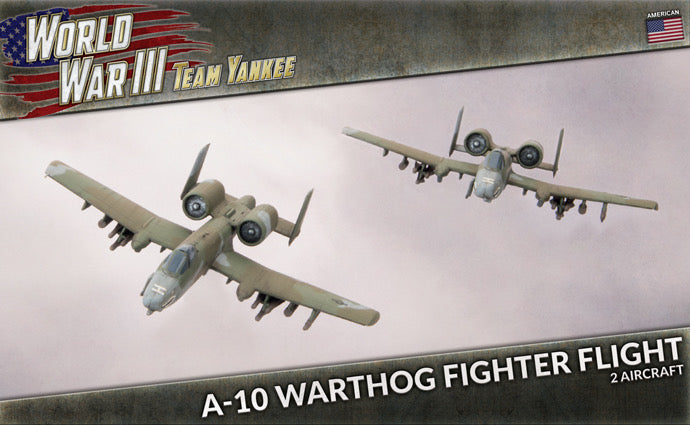 Team Yankee WWIII: USA - A-10 Warthog Fighter Flight (x2 Plastic) - TUBX27