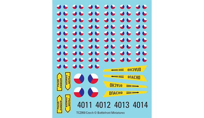 Team Yankee WWIII: Czech - Decals (x4 Sheets) - TWP950