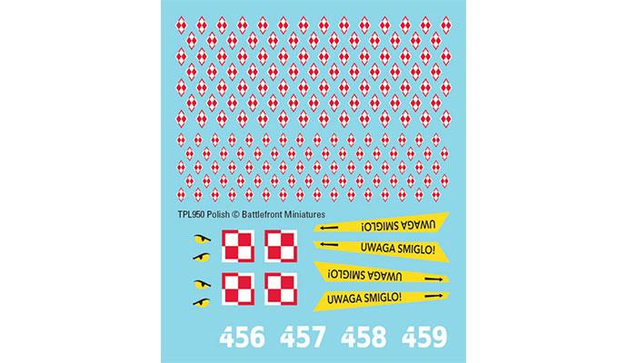 Team Yankee WWIII: Polish - Decals (x4 Sheets) - TWP951