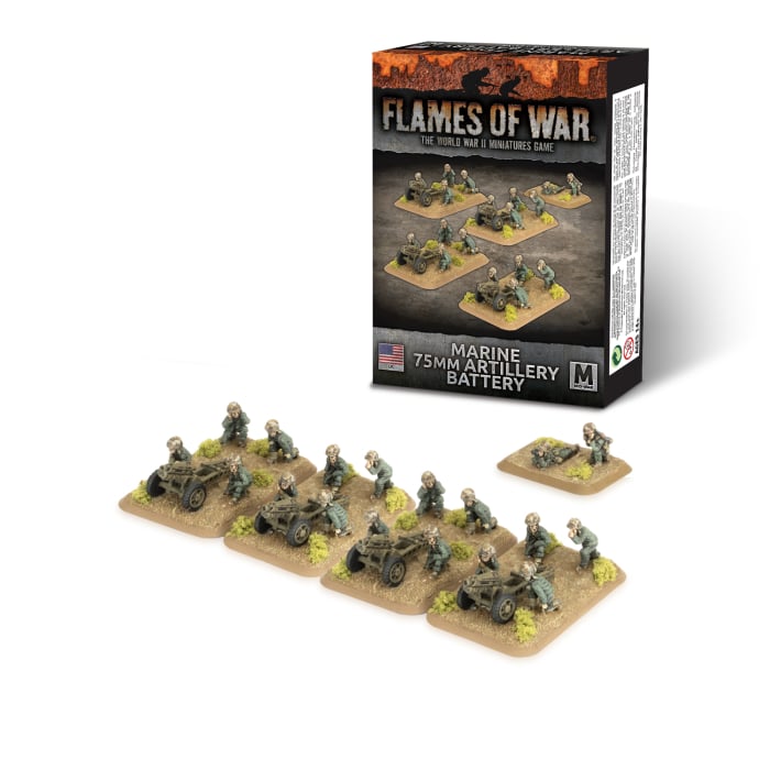Flames of War - BFUBX101 - Marine 75mm Artillery Battery (x4)