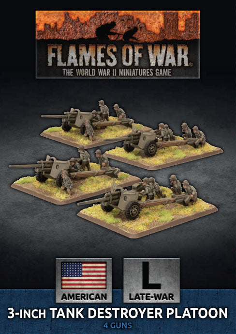 Flames of War - UBX80 - Americans: 3 inch Towed Tank Destroyer Platoon (x4)
