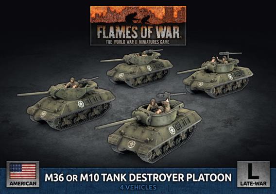 Flames of War - UBX89 - American - M36 and M10 Tank Destroyer Platoon (x4 Plastic)
