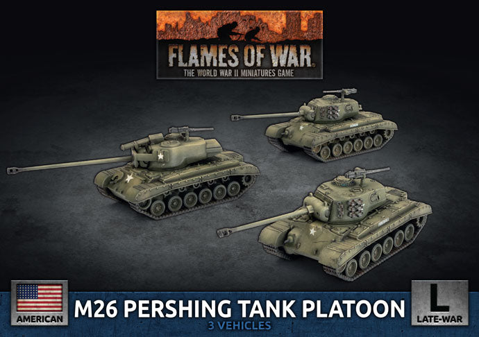 Flames of War - UBX90 - American: M26 Pershing Tank Platoon (x3 Plastic)