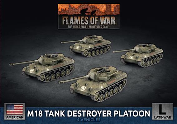 Flames of War - UBX93 - American: M18 Hellcat (76mm) Tank Destroyer Platoon (x4 Plastic)