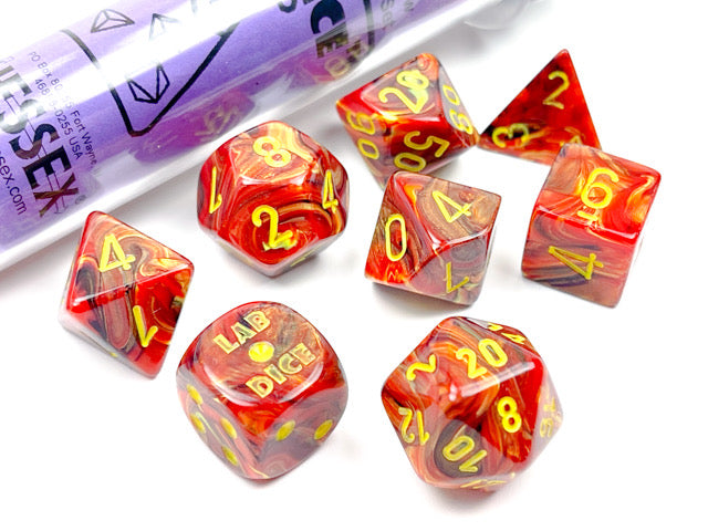 CHX 30050 Vortex® Polyhedral Underworld/yellow 7-Die Set (Lab Dice 5)