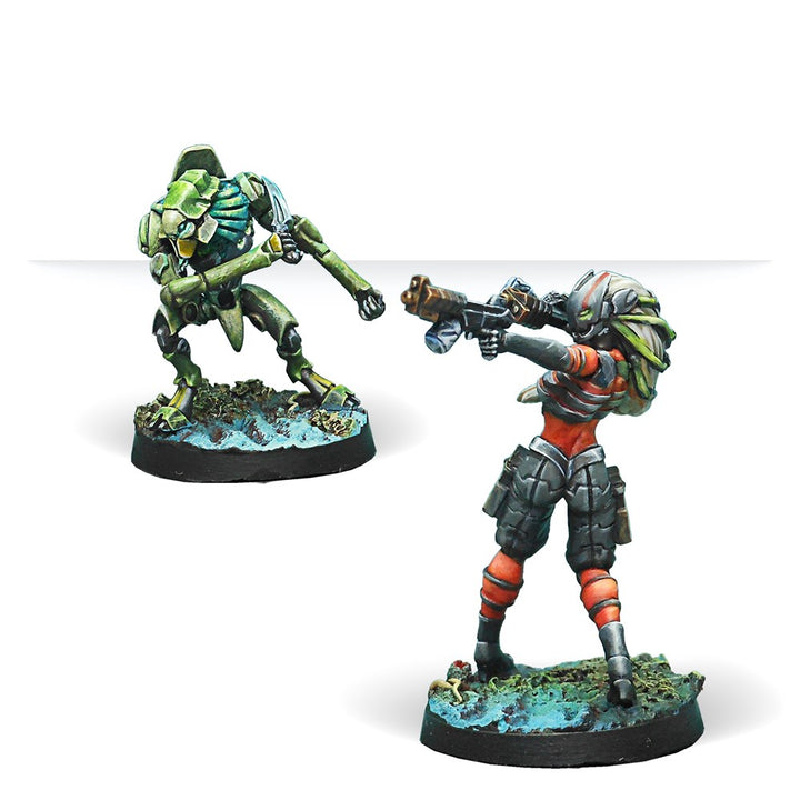 Infinity: Combined Army - Raicho Pilot & Scindron Ancillary Remote Unit (Combined Army TAG Pilots Set)