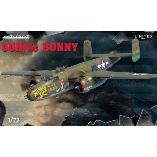 Eduard 02139, Gunn's Bunny Limited Edition. B-25 Mitchell Bomber.1:72 Scale