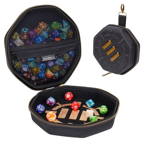 ENHANCE Tabletop RPGs Dice Case & Rolling Tray