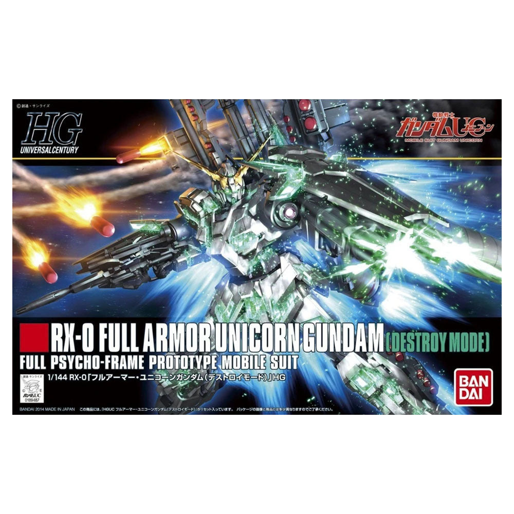 Bandai HG 1/144 RX-0 Full Armor Unicorn Gundam  (Destroy Mode)