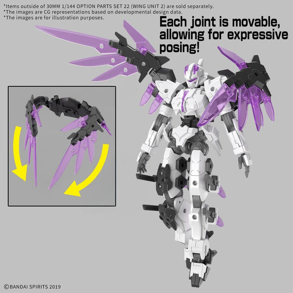 Bandai 30MM 1/144 Option Parts Set 22 (Wing Unit 2)
